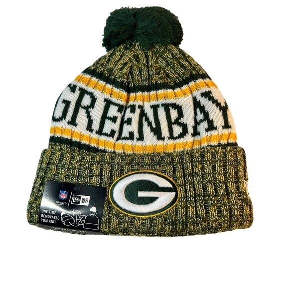 New Era Other - Green Bay Packers New Era Winter Knit Hat Beanie Fleece Lined One Size NWT.